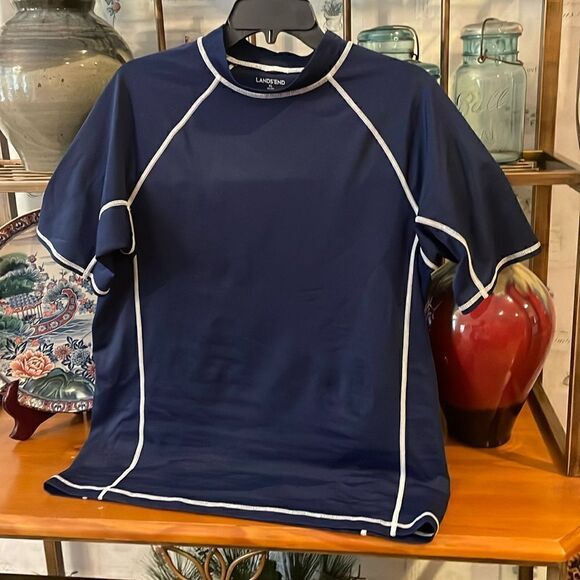 Lands’ End Unisex Blue Swim Shirt - XL (18H-20H) - Picture 2 of 5